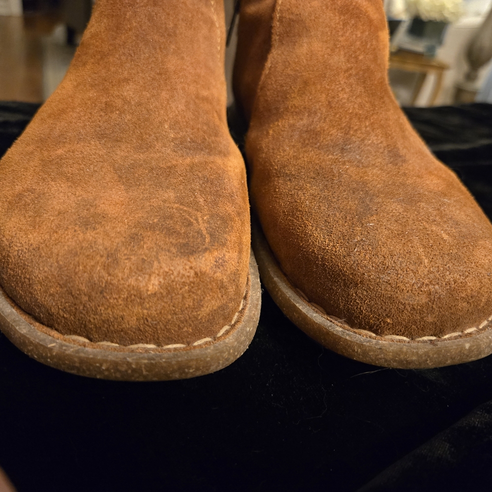 Born Tarklin Ginger/Congnac Suede Ankle Booties With Fringe - Picture 10 of 10